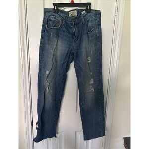 Aeropostale Jeans Mens 30x32 Blue Cotton Stretch Denim Slim Fit Straight Leg